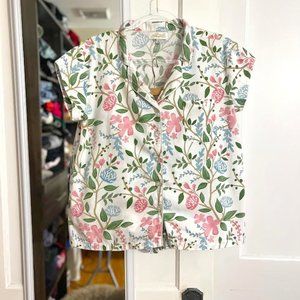 Jaye's Studio Floral Cotton Sateen Short Pajamas - Size S
